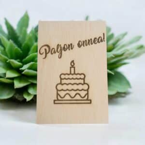 Onnittelukortti Paljon onnea