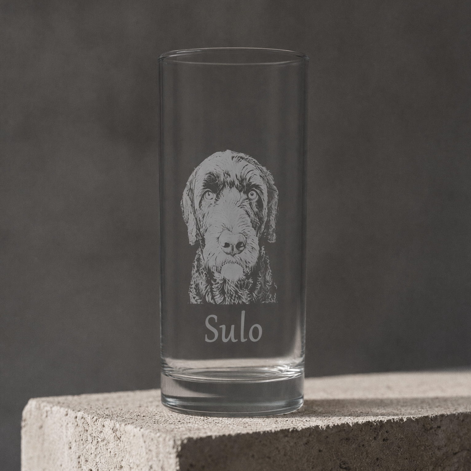 Drinking glass with your own photo